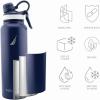 imageNAUTICA Double Wall Stainless Steel Tumbler With ScrewOn Cap 40 oz Cold And Hot Drink GreyNavy