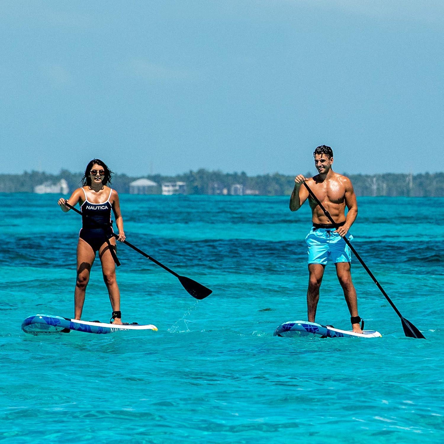 imageInflatable Paddle Board Nautica Frontier 10  Portable Paddle Board Package with Inflatable SUP Board  Paddle  Hand Pump  Ankle Leash  Dry Pouch  Repair Kit  and Storage Backpack Inflatable Paddle Boards for Adults