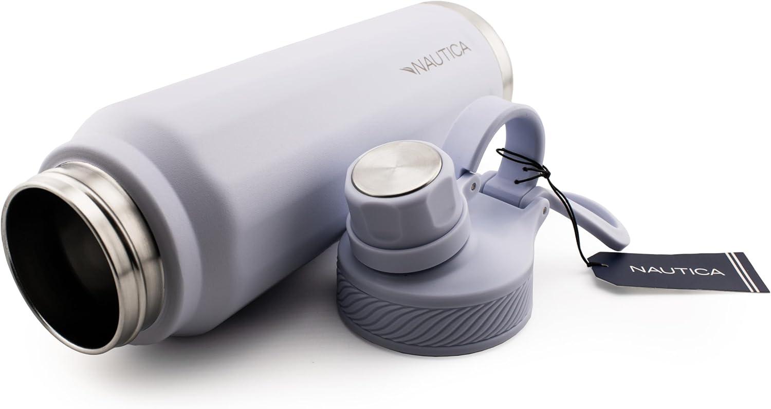 imageNautica 25 oz hydration flask DoubleWall Vacuum Insulated bottle Leak Proof ampamp BPA Free LIGHT BLUELight Blue
