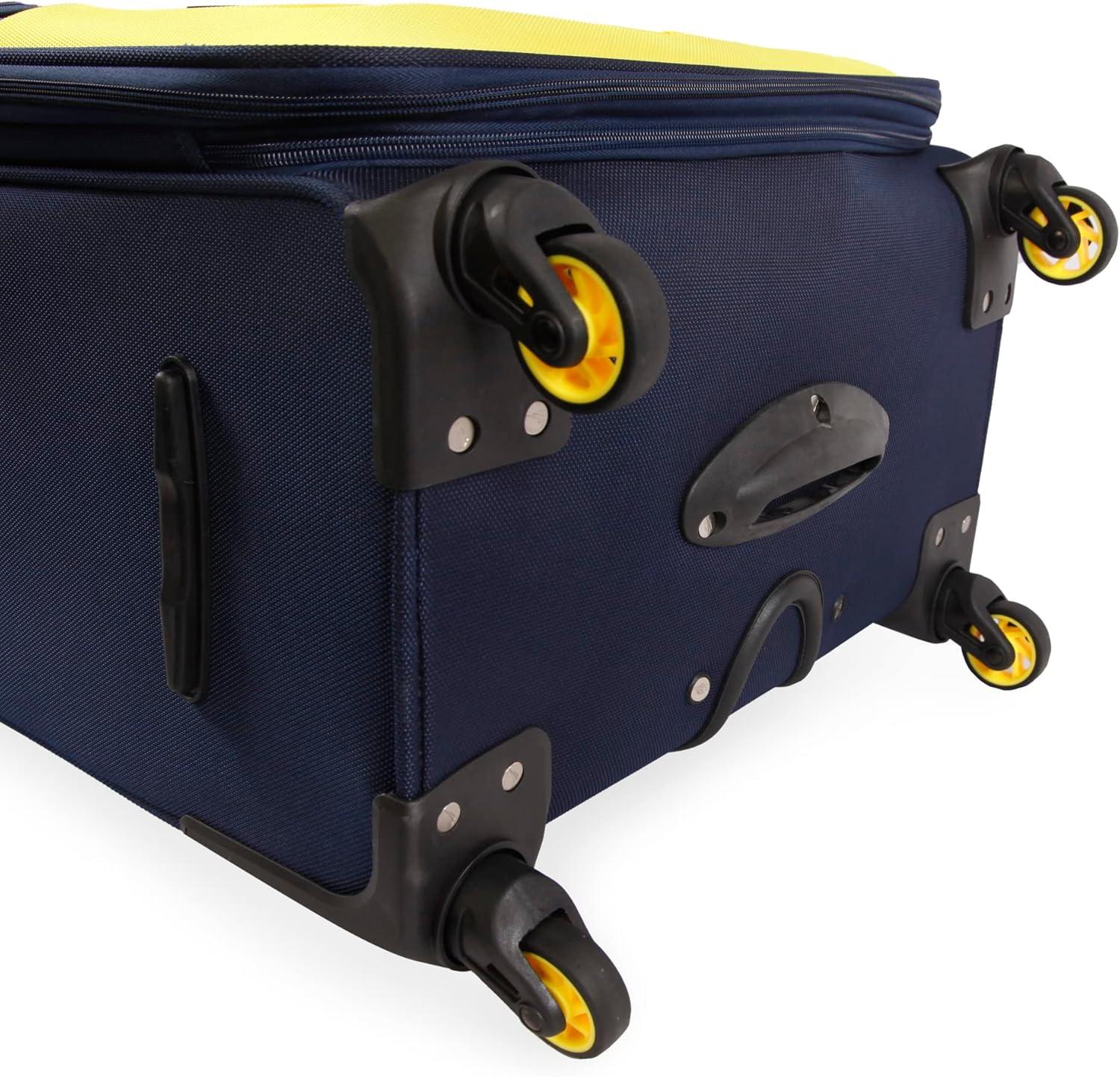 imageNautica Helios 2pc Softside Luggage SetNAVY YELLOW