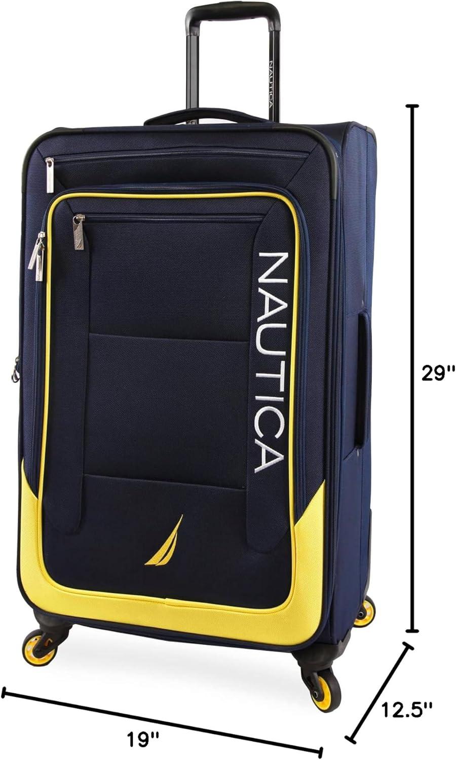 imageNautica Helios 2pc Softside Luggage SetNAVY YELLOW