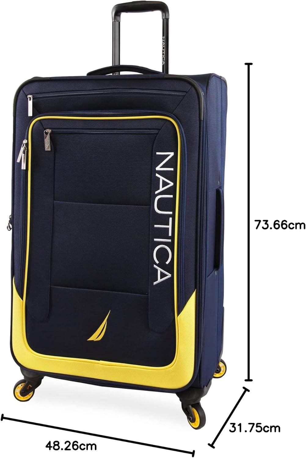 imageNautica Helios 2pc Softside Luggage SetNAVY YELLOW