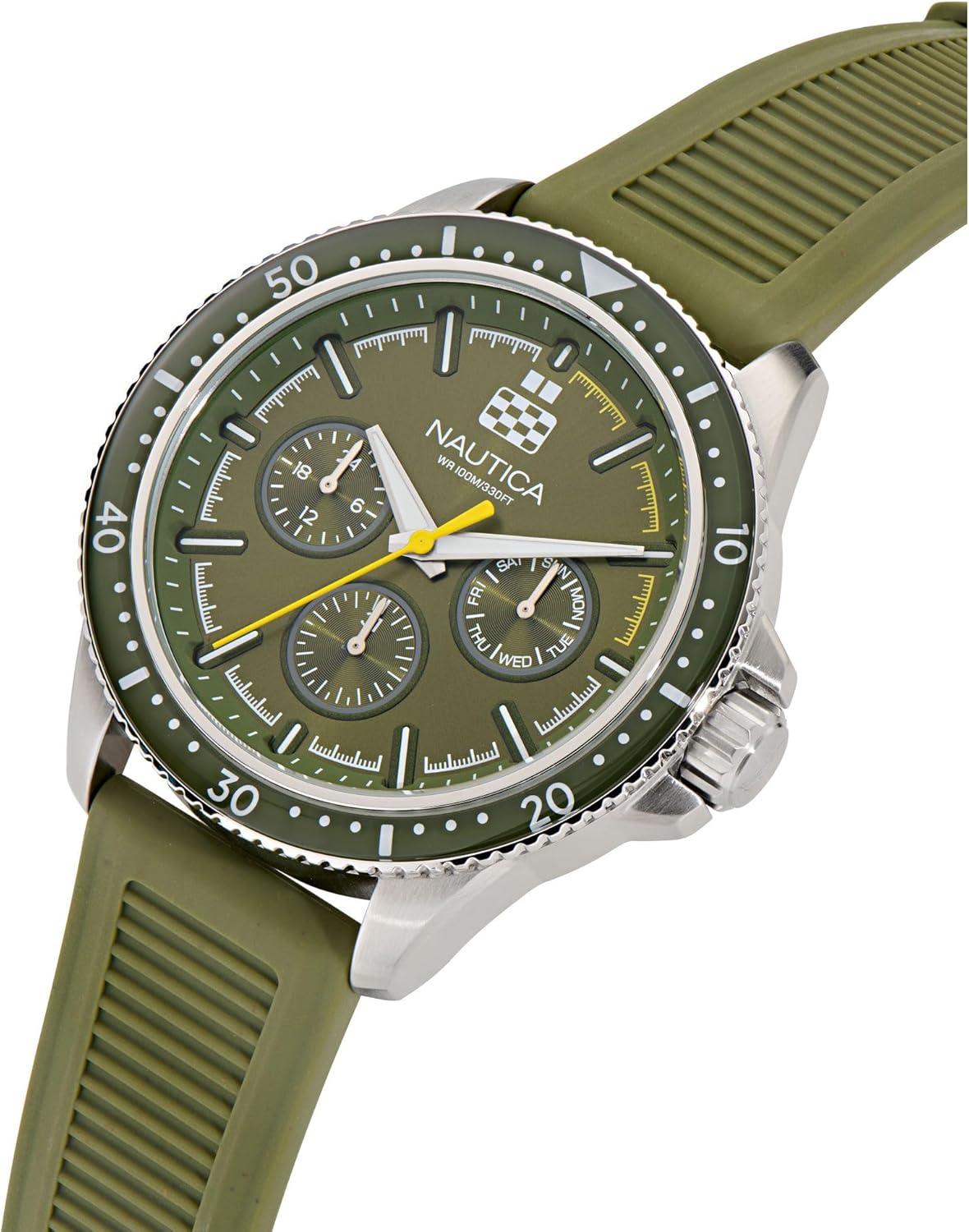 imageNautica NCT Windrose Wheat PU Fiber Strap Watch