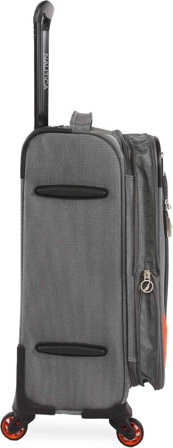 imageNautica Pathfinder 2pc Softside Luggage Set Carry On  DuffelGreyOrange
