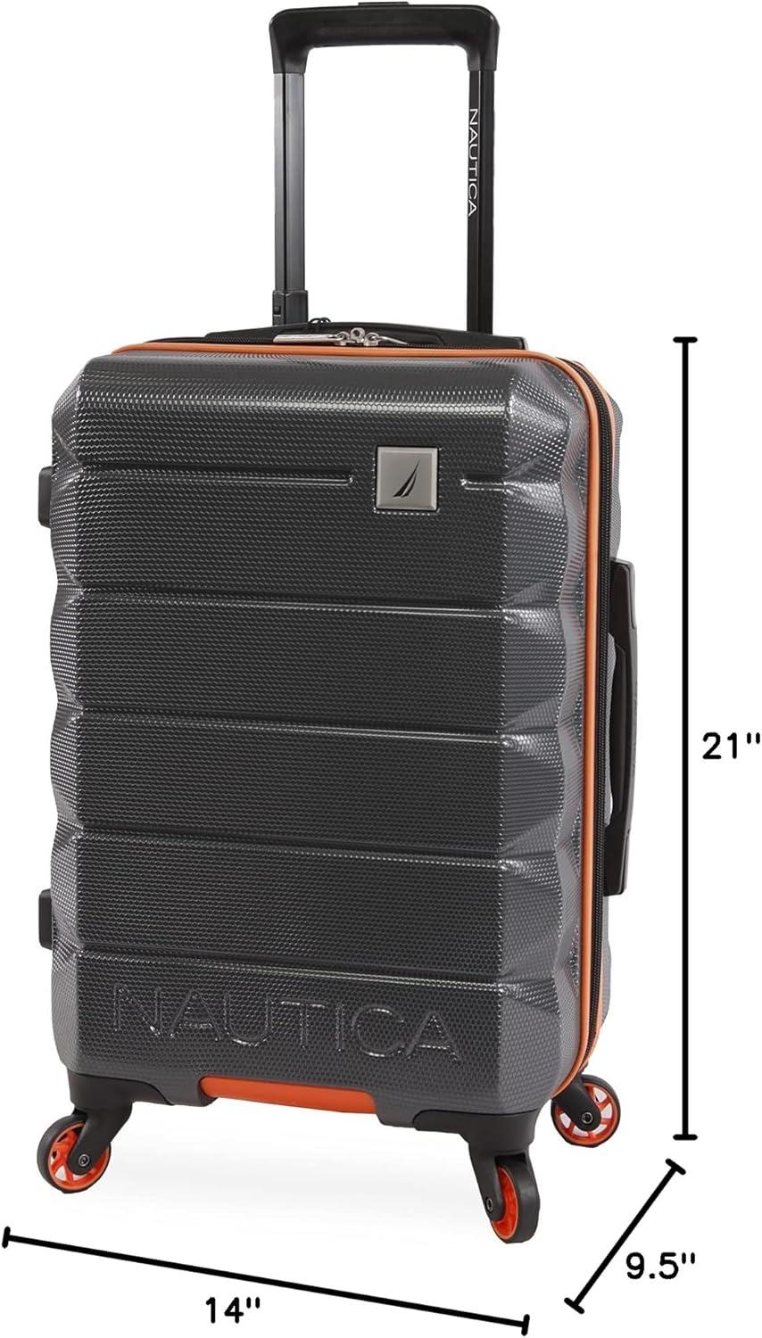 imageNautica Quest 21quot Carry On Hardside Spinner LuggageGreyOrange