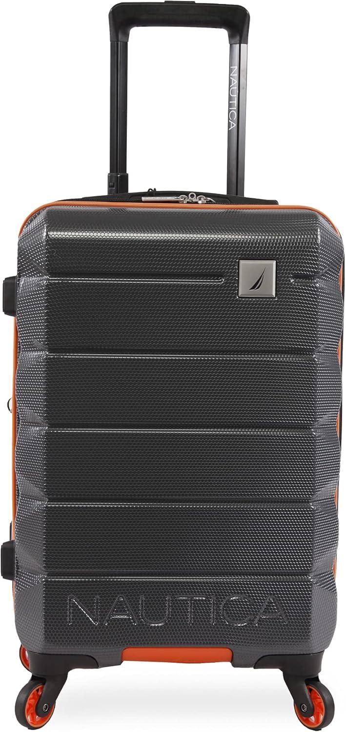 imageNautica Quest 21quot Carry On Hardside Spinner LuggageGreyOrange