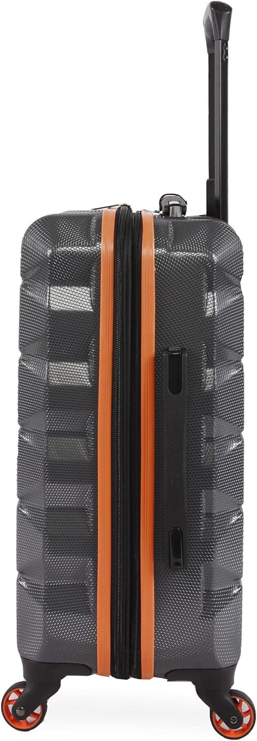 imageNautica Quest 21quot Carry On Hardside Spinner LuggageGreyOrange