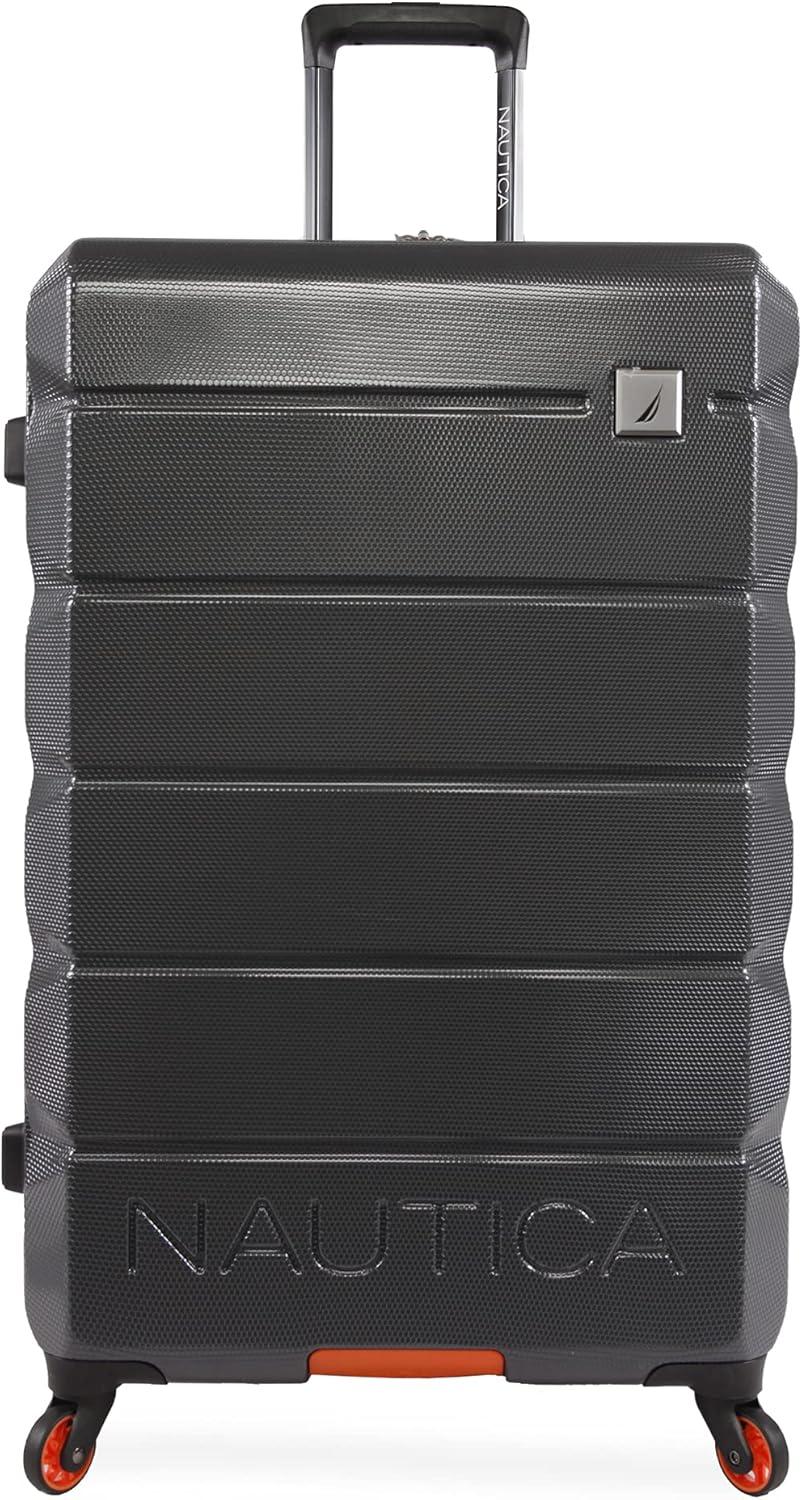 imageNautica Quest 21quot Carry On Hardside Spinner LuggageGreyOrange