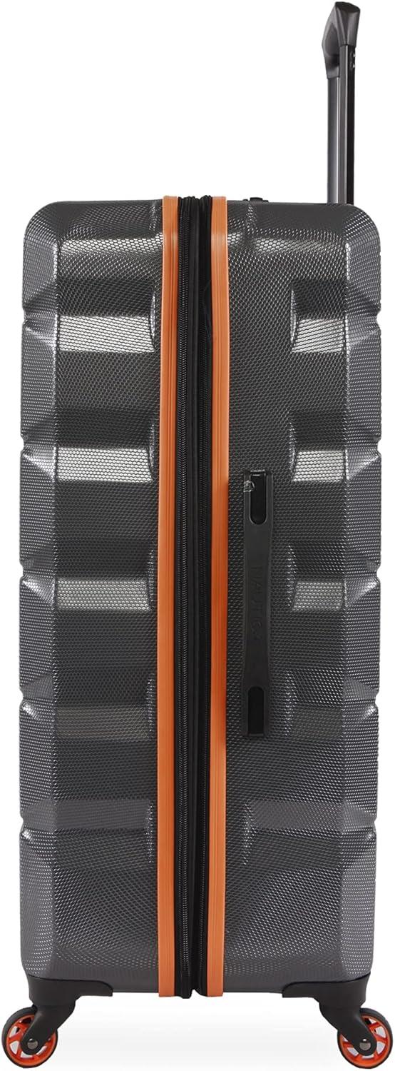 imageNautica Quest 21quot Carry On Hardside Spinner LuggageGreyOrange