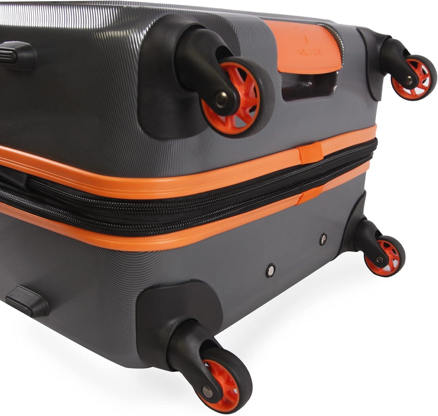 imageNautica Roadie 3pc Hardside Luggage SetGreyOrange