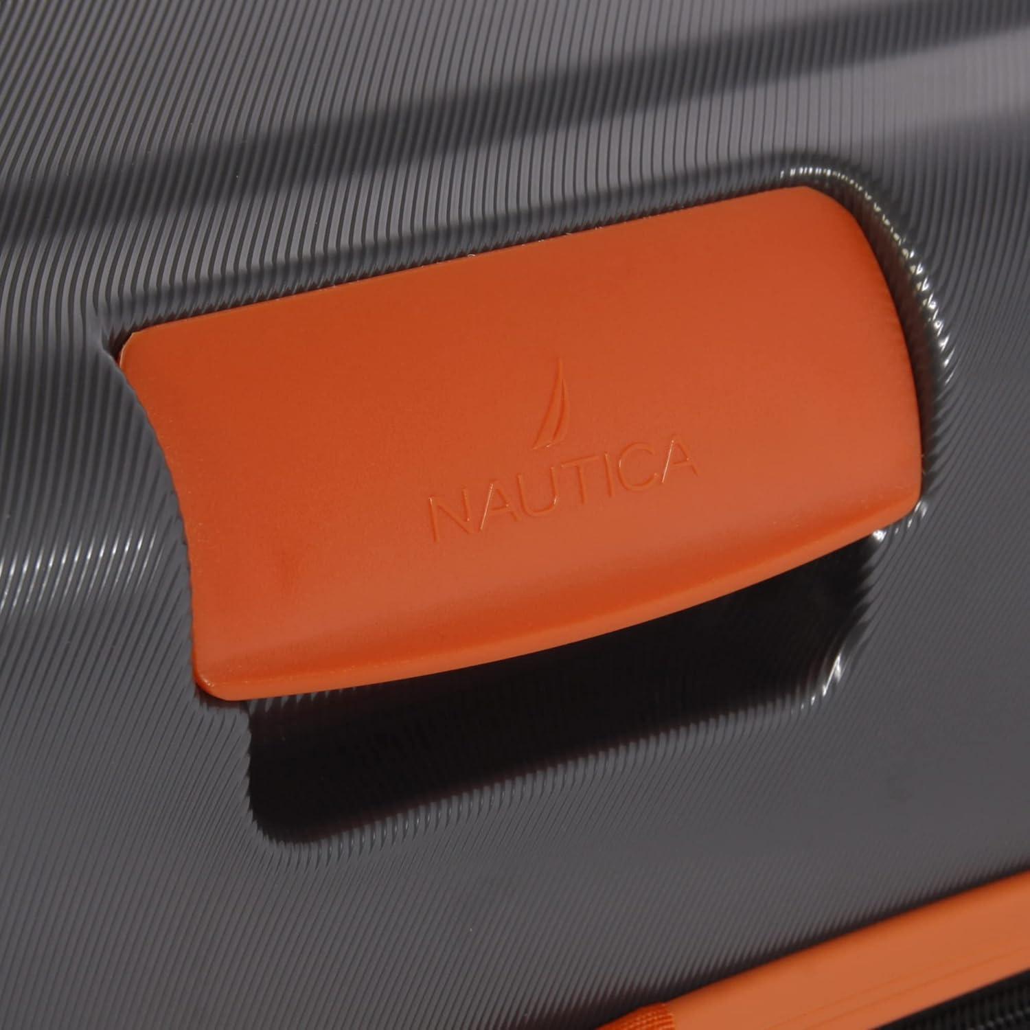 imageNautica Roadie 3pc Hardside Luggage SetGreyOrange