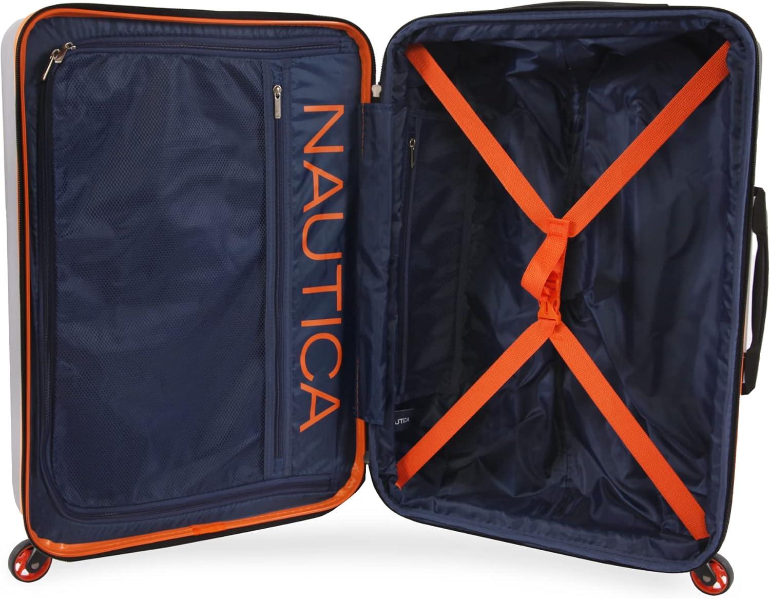 imageNautica Roadie 3pc Hardside Luggage SetGreyOrange