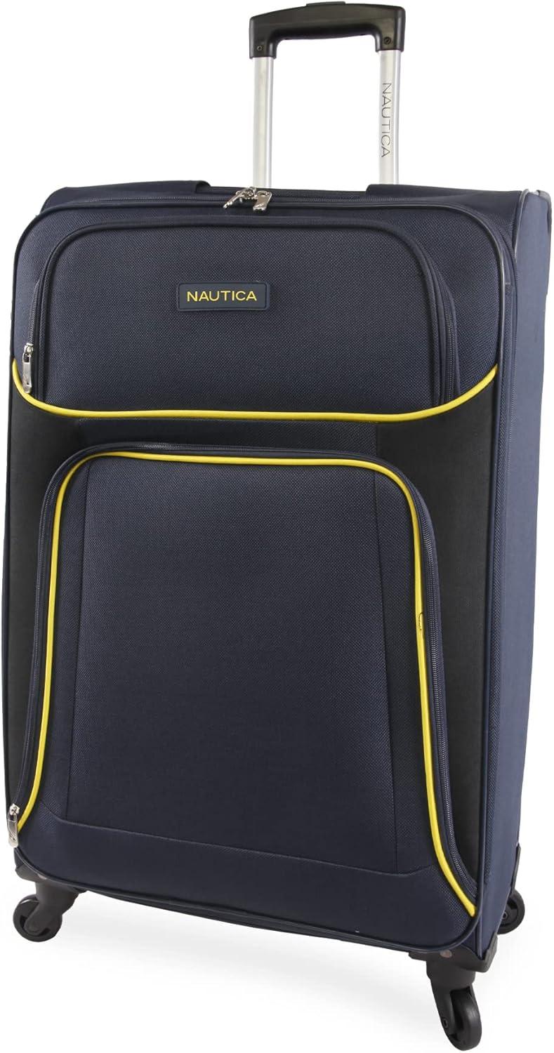 imageNautica Seascape Collection 4pc Softside Luggage SetNavyYellow