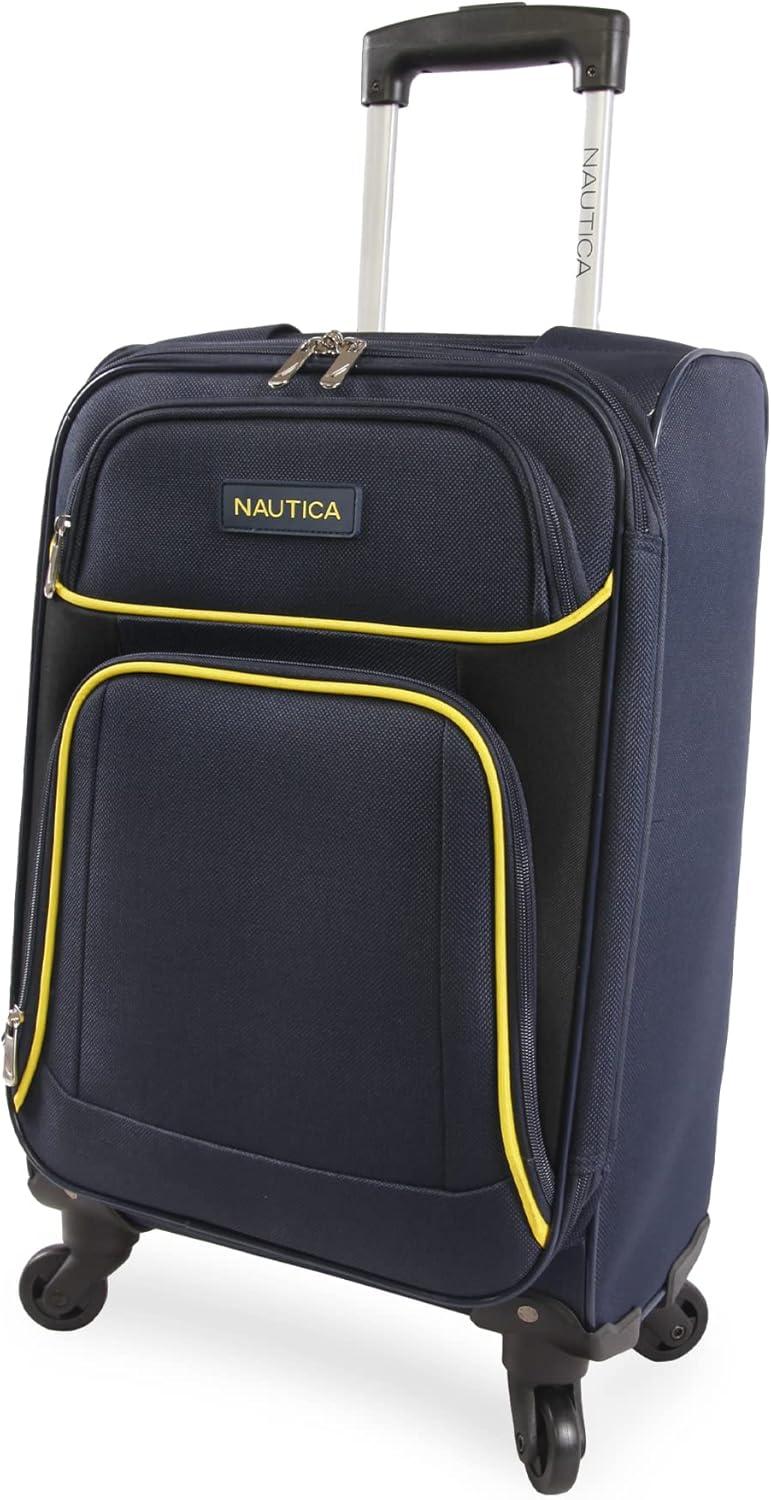 imageNautica Seascape Collection 4pc Softside Luggage SetNavyYellow