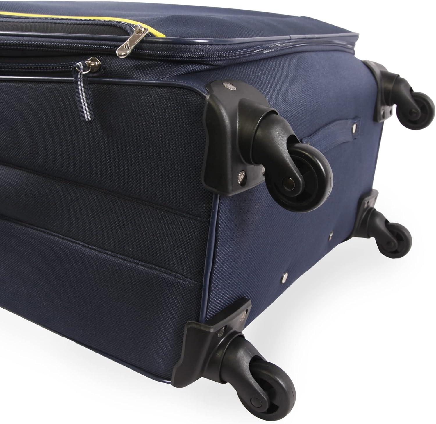 imageNautica Seascape Collection 4pc Softside Luggage SetNavyYellow