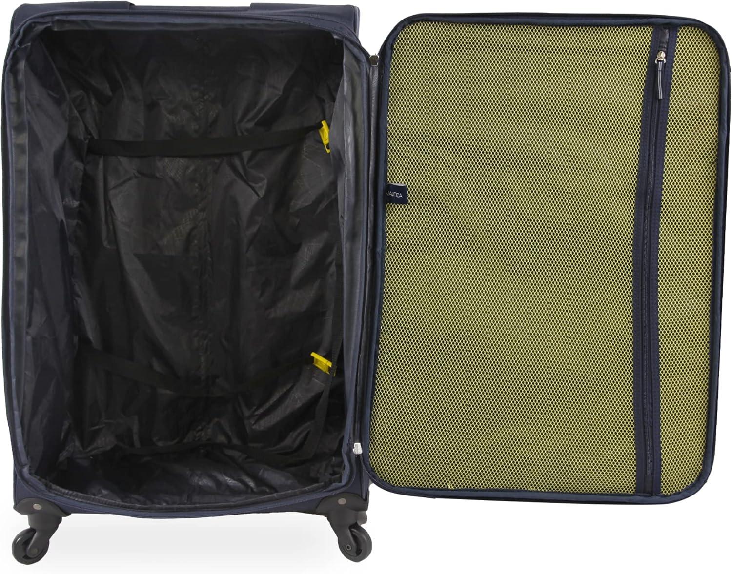 imageNautica Seascape Collection 4pc Softside Luggage SetNavyYellow
