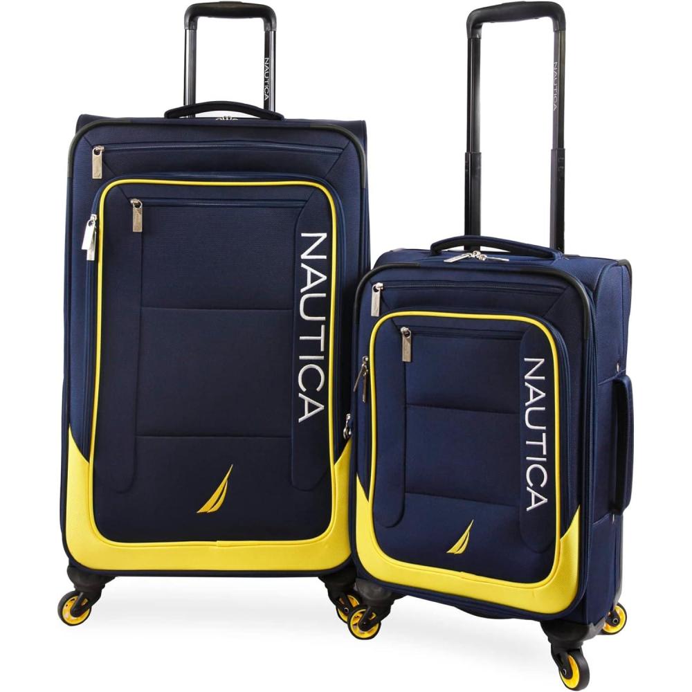 imageNautica Helios 2pc Softside Luggage SetNAVY YELLOW