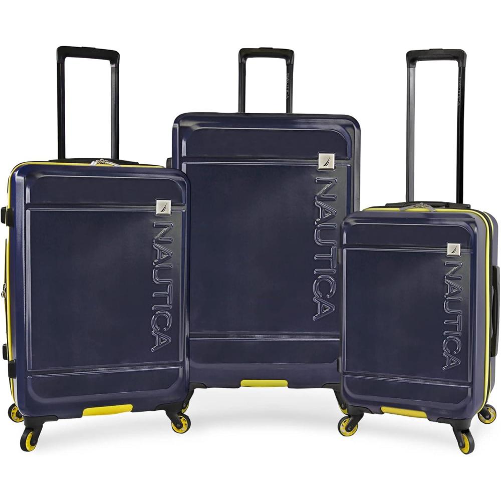 imageNautica Roadie 3pc Hardside Luggage SetNavyYellow