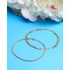 imageNautica 14K Gold Plated Brass Anklet  Double Row Layered Chain Anklet for WomenFigaroPopcorn