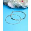 imageNautica 14K Gold Plated Brass Anklet  Double Row Layered Chain Anklet for WomenRoloDisc
