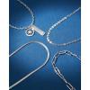 imageNautica 14K Gold Plated Brass Necklace  Four Row Layered Pendant Chain Necklace for Women White With Stone