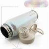 imageNautica 25 oz hydration flask DoubleWall Vacuum Insulated bottle Leak Proof ampamp BPA Free LIGHT BLUEIridescent Cream