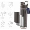 imageNautica 25 oz hydration flask DoubleWall Vacuum Insulated bottle Leak Proof ampamp BPA Free LIGHT BLUEMED GREY