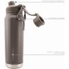 imageNautica 25 oz hydration flask DoubleWall Vacuum Insulated bottle Leak Proof ampamp BPA Free LIGHT BLUEMED GREY