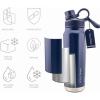 imageNautica 25 oz hydration flask DoubleWall Vacuum Insulated bottle Leak Proof ampamp BPA Free LIGHT BLUENavy