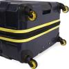 imageNautica Maker 21quot Carry On Hardside Spinner LuggageNavyYellow