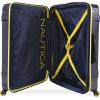 imageNautica Maker 21quot Carry On Hardside Spinner LuggageNavyYellow