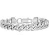 imageNautica Mens Bracelet  Stainless Steel Miami Cuban Flat Link Chain Bracelet10 MM
