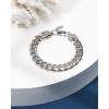 imageNautica Mens Bracelet  Stainless Steel Miami Cuban Flat Link Chain Bracelet10 MM