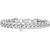 imageNautica Mens Bracelet  Stainless Steel Miami Cuban Flat Link Chain Bracelet8 MM