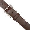 imageNautica Mens Signature Leather and Canvas Belt  Ribbon Detail  Flag Design  Classic  Casual  Metal BuckleEmbossed Logo  Brown
