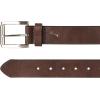 imageNautica Mens Signature Leather and Canvas Belt  Ribbon Detail  Flag Design  Classic  Casual  Metal BuckleEmbossed Logo  Brown