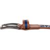 imageNautica Mens Signature Leather and Canvas Belt  Ribbon Detail  Flag Design  Classic  Casual  Metal BuckleSignature Logo  Navy