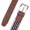 imageNautica Mens Stretch Belt  Elastic  Adjustable  Classic  Everyday  Business  Work  Casual  Metal BuckleStretch Webbing  NavyRed