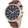 imageNautica NCT Blue Ocean Silicone ampamp Leather Strap Watch Box Set