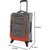imageNautica Pathfinder 2pc Softside Luggage Set Carry On  DuffelGreyOrange