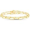 imageNautica 14K Gold Plated Brass Anklet  Double Row Layered Chain Anklet for WomenRoloDisc
