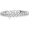 imageNautica Mens Bracelet  Stainless Steel Miami Cuban Flat Link Chain Bracelet8 MM