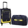 imageNautica Pathfinder 2pc Softside Luggage Set Carry On  DuffelNavyYellow