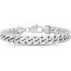 imageNautica Unisex Bracelet  Mens Stainless Steel Cuban Chain Bracelet  Miami Link Bracelet for Men White