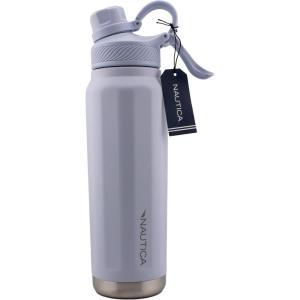imageNautica 25 oz hydration flask DoubleWall Vacuum Insulated bottle Leak Proof ampamp BPA Free LIGHT BLUELight Blue