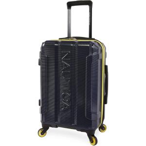 imageNautica Maker 21quot Carry On Hardside Spinner LuggageNavyYellow
