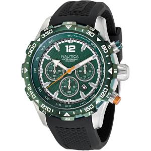 imageNautica Mens Black Silicone Strap Watch Model NAPNSS407