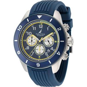 imageNautica Mens Blue Silicone Strap Watch Model NAPNOS402