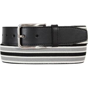 imageNautica Mens Stretch Belt  Elastic  Adjustable  Classic  Everyday  Business  Work  Casual  Metal BuckleStretch Webbing  BlackGrey