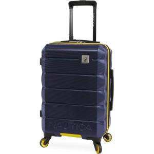 imageNautica Quest 21quot Carry On Hardside Spinner LuggageNavy  Yellow